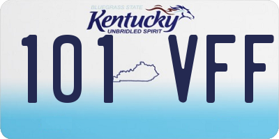 KY license plate 101VFF