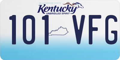 KY license plate 101VFG