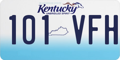 KY license plate 101VFH