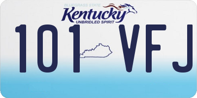 KY license plate 101VFJ