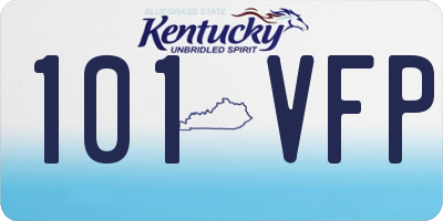 KY license plate 101VFP