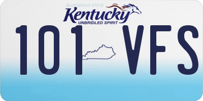 KY license plate 101VFS