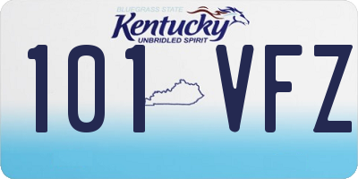 KY license plate 101VFZ