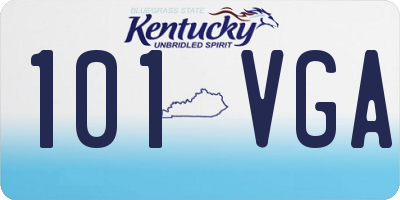 KY license plate 101VGA