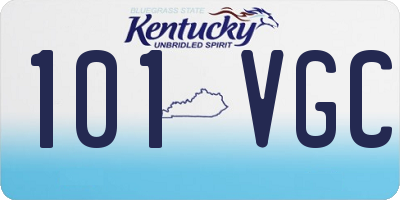 KY license plate 101VGC