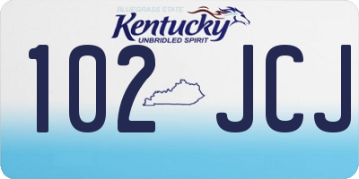 KY license plate 102JCJ