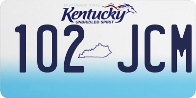 KY license plate 102JCM