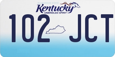 KY license plate 102JCT