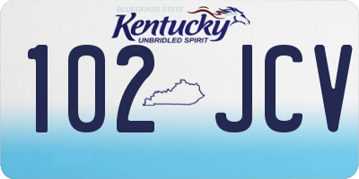 KY license plate 102JCV