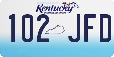 KY license plate 102JFD