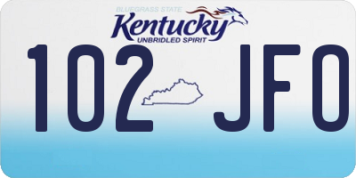 KY license plate 102JFO
