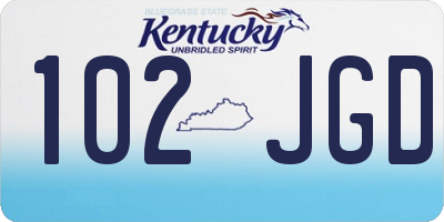 KY license plate 102JGD