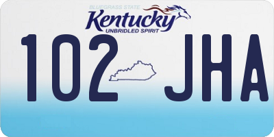 KY license plate 102JHA