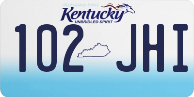 KY license plate 102JHI