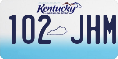 KY license plate 102JHM