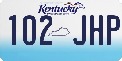 KY license plate 102JHP