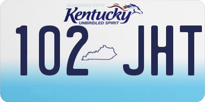 KY license plate 102JHT