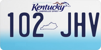 KY license plate 102JHV
