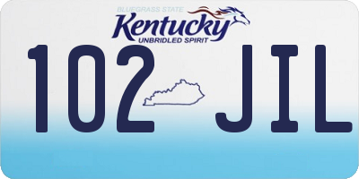 KY license plate 102JIL