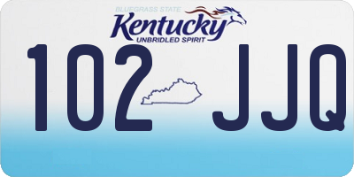 KY license plate 102JJQ