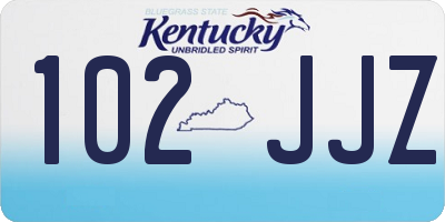KY license plate 102JJZ
