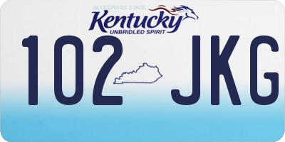 KY license plate 102JKG