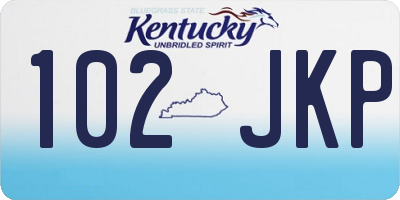 KY license plate 102JKP