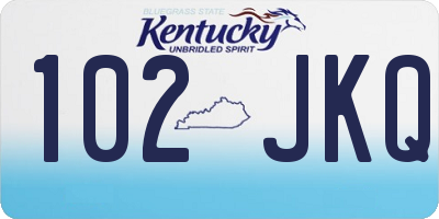 KY license plate 102JKQ