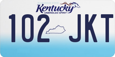KY license plate 102JKT
