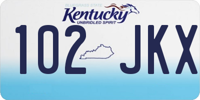KY license plate 102JKX