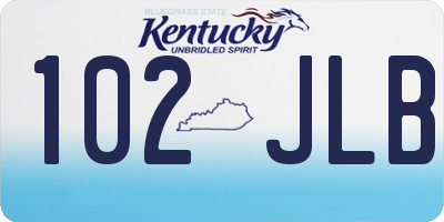 KY license plate 102JLB