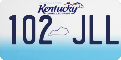 KY license plate 102JLL