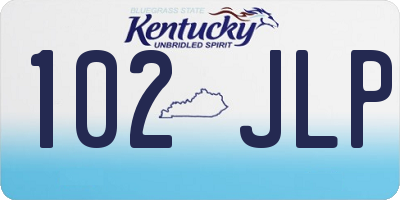 KY license plate 102JLP