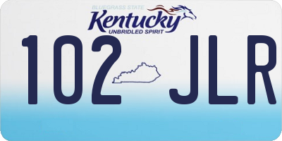 KY license plate 102JLR