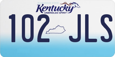 KY license plate 102JLS