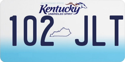 KY license plate 102JLT