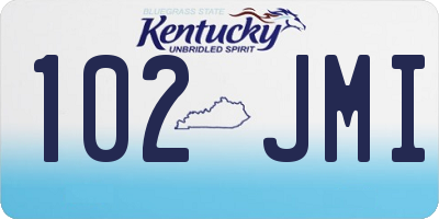KY license plate 102JMI
