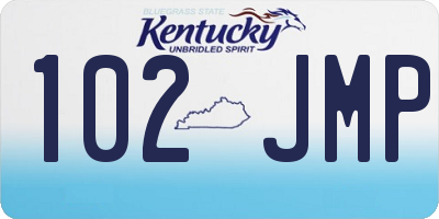KY license plate 102JMP
