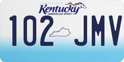 KY license plate 102JMV