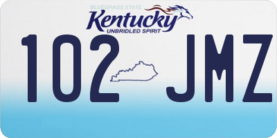 KY license plate 102JMZ