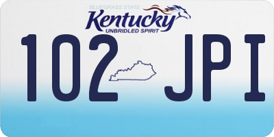 KY license plate 102JPI