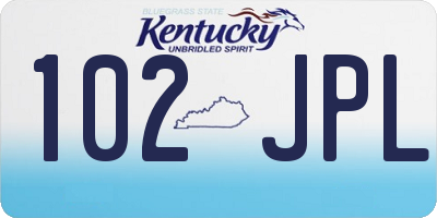 KY license plate 102JPL