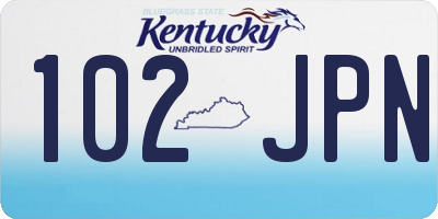 KY license plate 102JPN