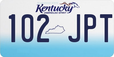 KY license plate 102JPT