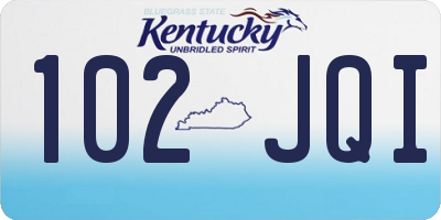 KY license plate 102JQI