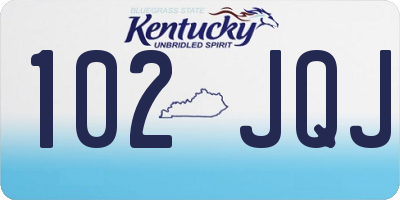 KY license plate 102JQJ