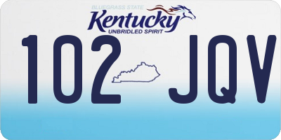 KY license plate 102JQV