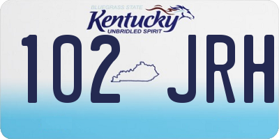 KY license plate 102JRH