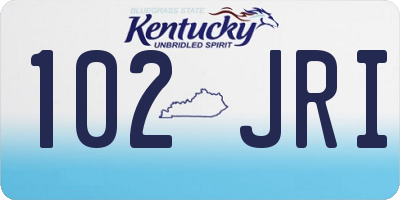 KY license plate 102JRI
