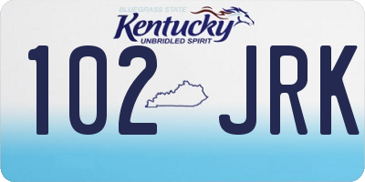 KY license plate 102JRK